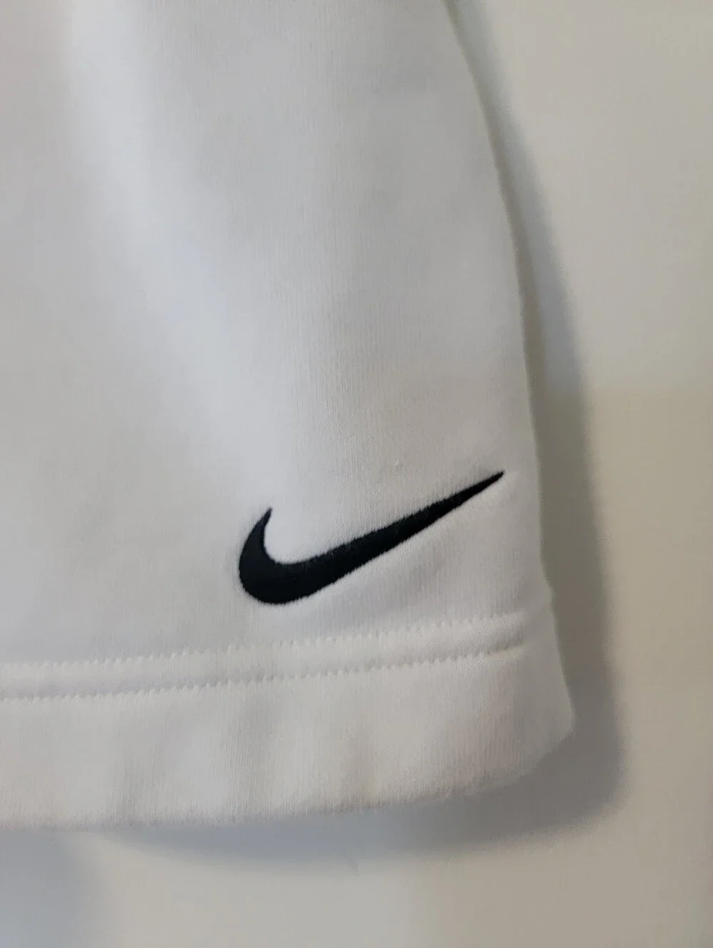 Nike White Athletic Drawstring Women’s Shorts with Black Swoosh